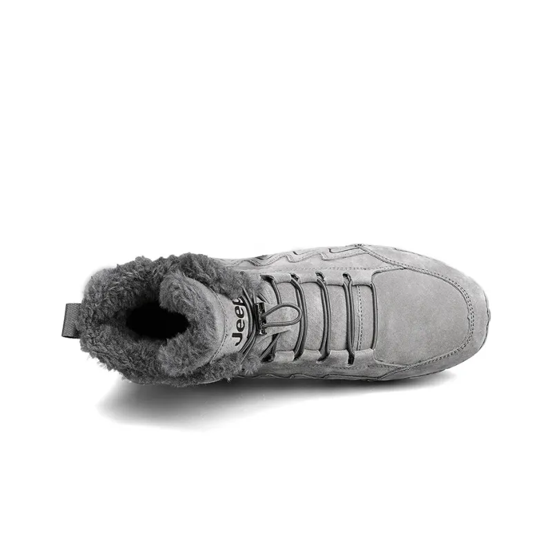 Jeep Warm And Wear Resistant Short Snow Boots Men's Gray-2