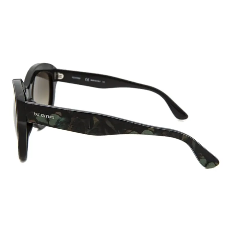 Valentino Acetate Irregular Shape Sunglasses Unisex Black-1