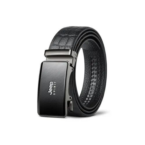 JEEP SPIRIT Youthful Elegant Automatic Buckle Business Casual Cow Leather Leather Belts Men's Width 3.4cm