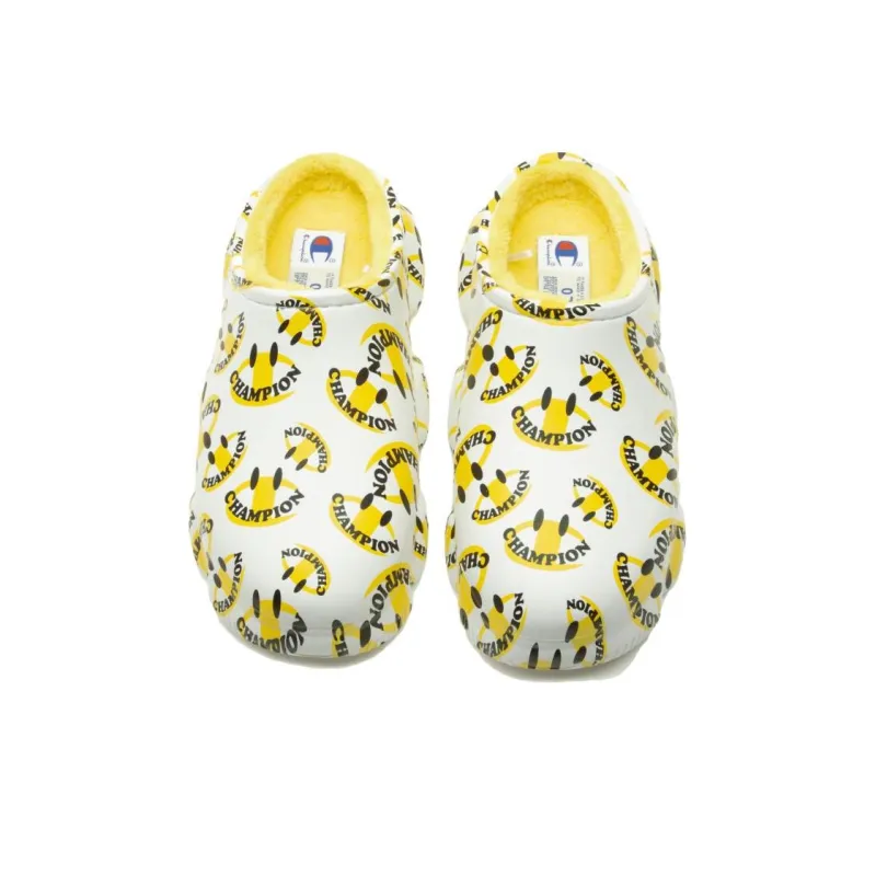 Champion SUPER MELOSO Wrap-toe Slippers Unisex Yellow White-3