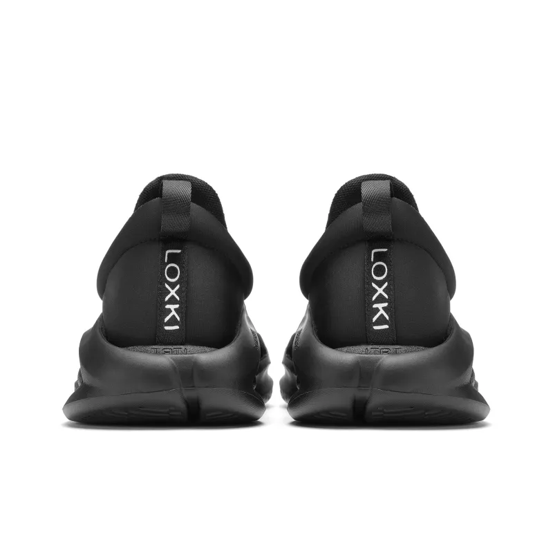 LOXKI Low Top Casual Shoes Unisex Black-4