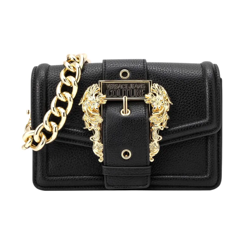VERSACE JEANS COUTURE Polyester Handbag, Shoulder Bag Women's Black-4
