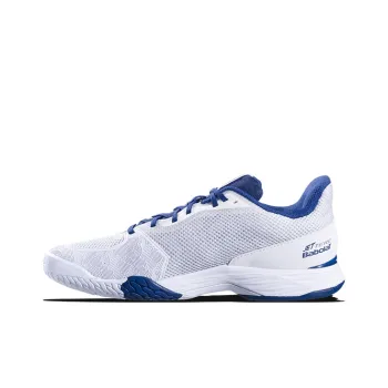 Babolat Anti Slip Wear Resistant Low Top Tennis Shoes Men's White Blue