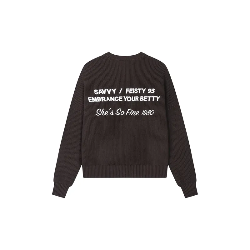 BETTY BOOP Sweaters Unisex Dark Coffee-1