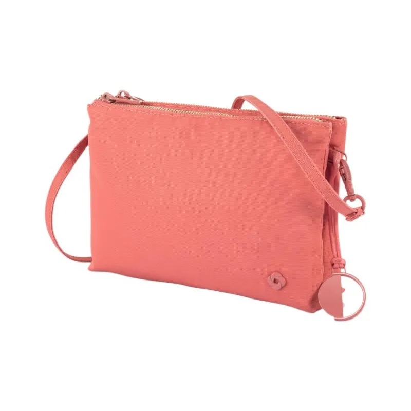 SAMSONITE Nylon Envelope Bag Shoulder Bag Crossbody Bag Medium Size Women's Coral Red-1