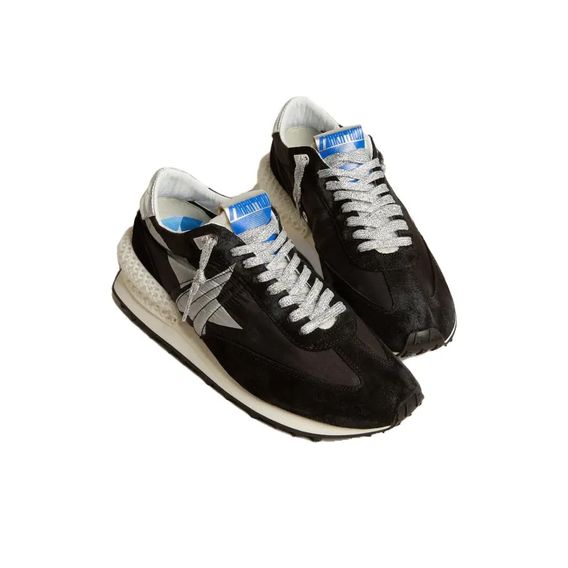 Golden Goose Women's Marathon 'Black Metallic Silver'-2