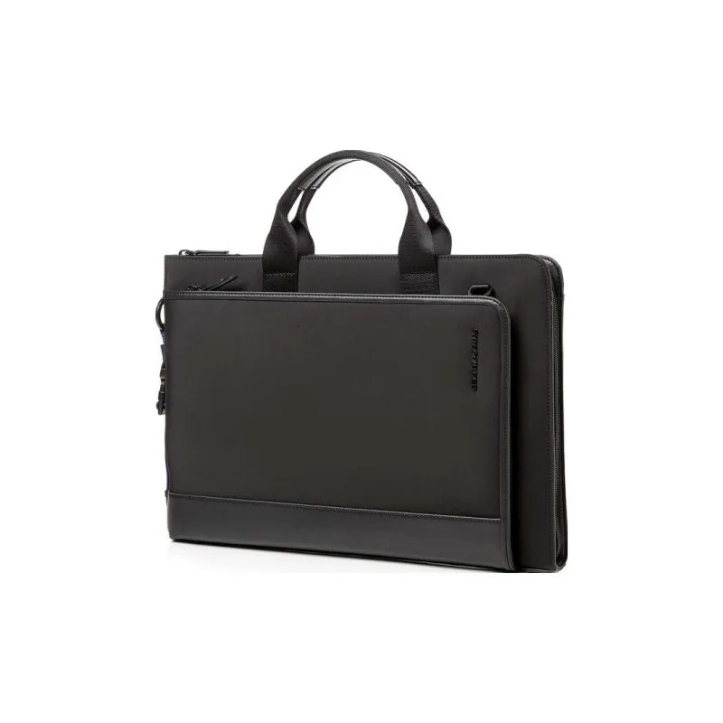SAMSONITE Nylon Spell PU Portable One Shoulder Crossbody Briefcases Regular Men's Black-1