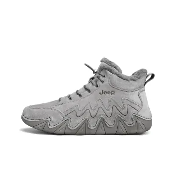 Jeep Warm And Wear-Resistant Short Snow Boots Men's Gray