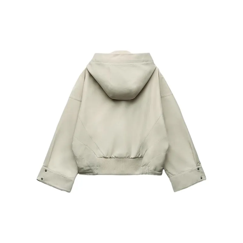 ZARA Cropped Coats Women's White-1