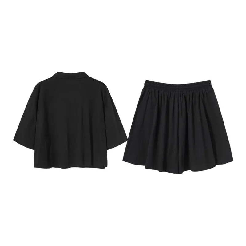 SEENFAAN Two Piece Skirt Sets Women's-3