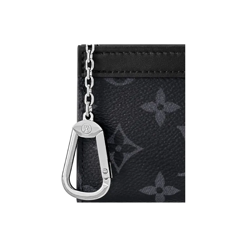 LOUIS VUITTON Key Pouch Voyage Monogram Eclipse-5