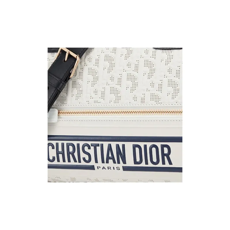 DIOR VibeOBLIQUE Rubber Bowling Bag Shoulder Bag Crossbody Bag Handbags Medium Size Women's White-5
