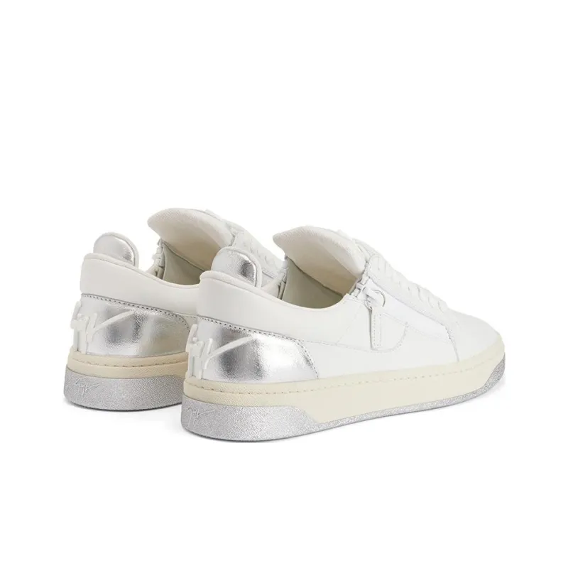 giuseppe zanotti Logo-embroidered Leather Sneakers-3
