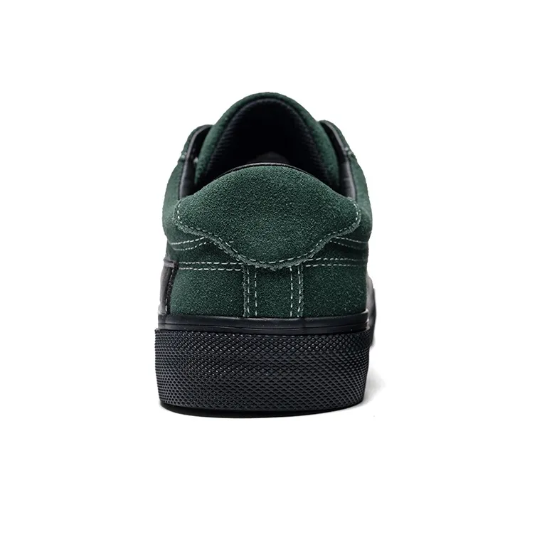 Kappa Anti Slip Wear Resistant Low Top Skateboard Shoes Unisex Black Green-4