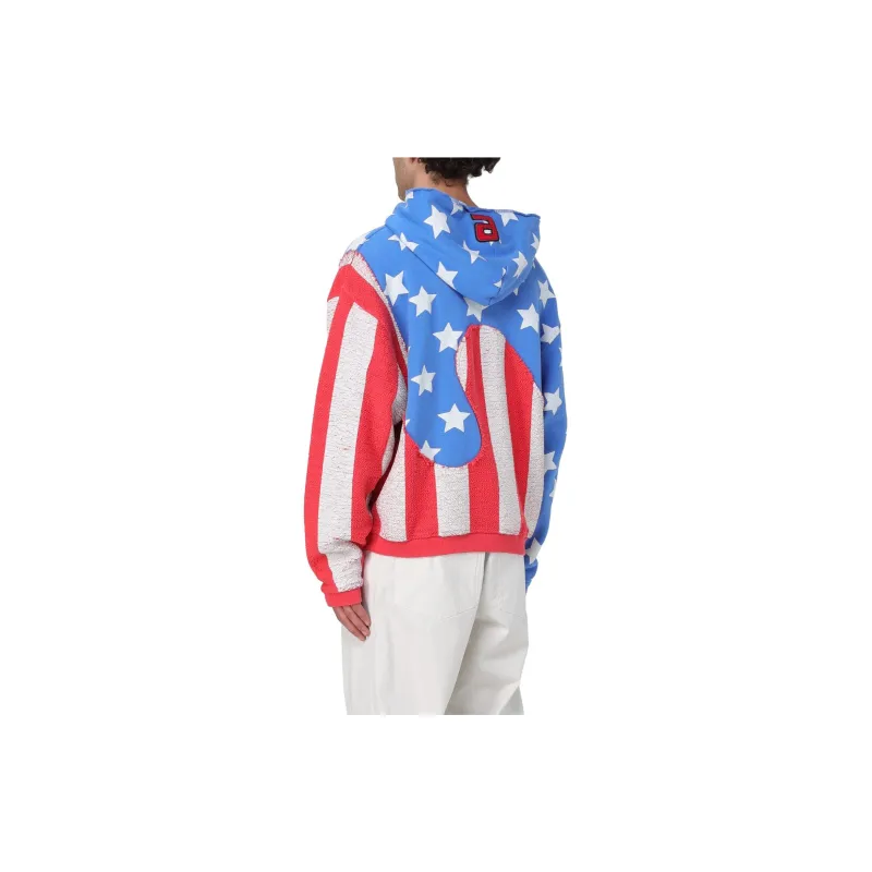 ERL Flag print Cotton Hoodie-1