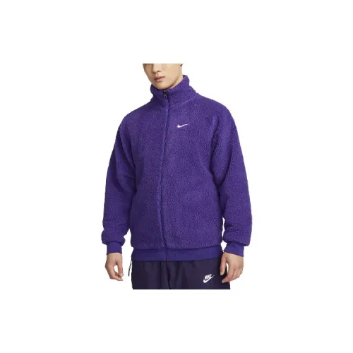 Nike Velvet Jackets Men Purple