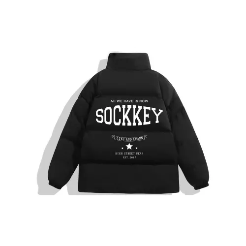 SOCKKEY Puffer Jackets Unisex