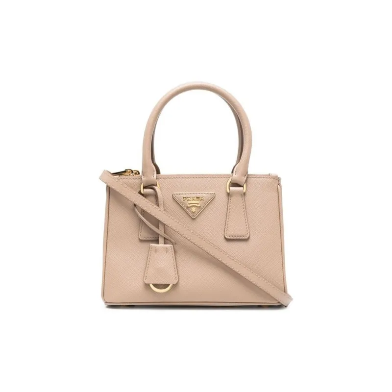 PRADA Galleria Killer Bag Leather Shoulder Bag Crossbody Bag Handbag Mini Women's Sandy Beige-0