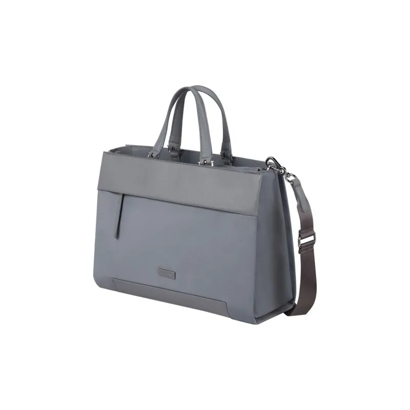 SAMSONITE Recyclable Polyester With Polyurethane Tote Bag Shopping Bag Shoulder Bag Handbag Women's Silver Gray-1
