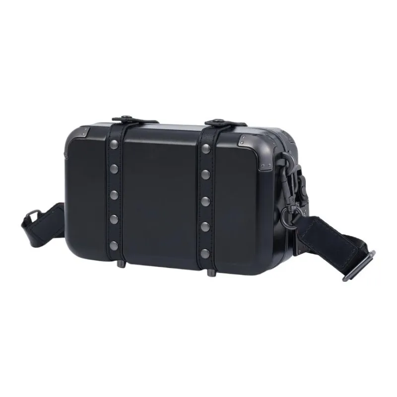 SAMSONITE Polyester With Leather Box Bag, Shoulder Bag Unisex Black-1