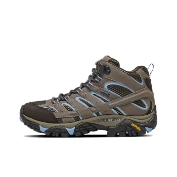 MERRELL Moab 2 Mid Gore-Tex Brindle Slip-Resistant Low-Top Outdoor Shoes Women's Dark Brown