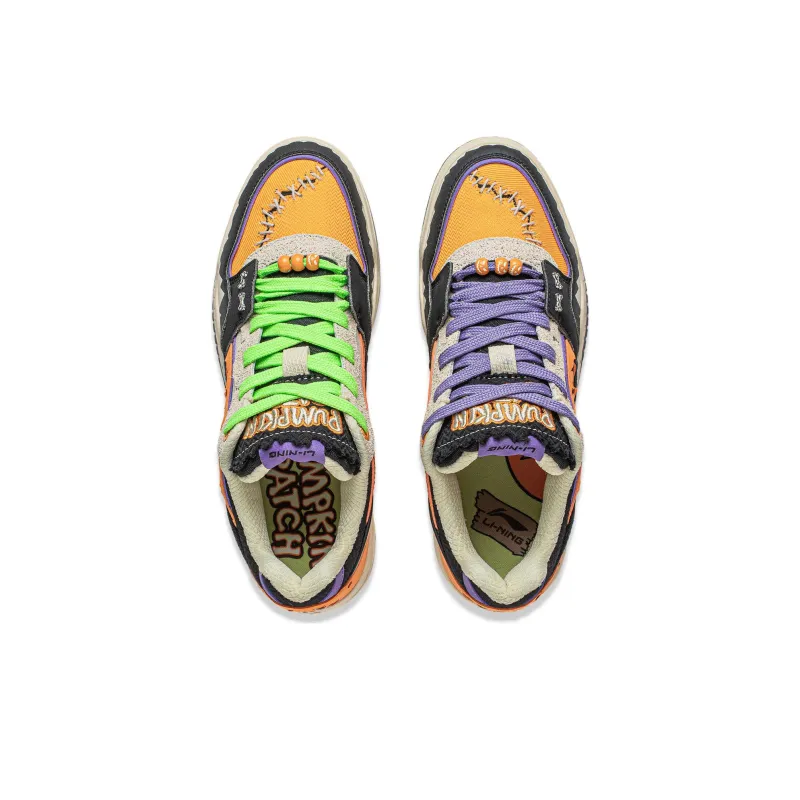 LiNing Yuebai Quirky Magical Night Slip Resistant Breathable Low Top Skateboard Shoes Unisex Orange Black Khaki-3