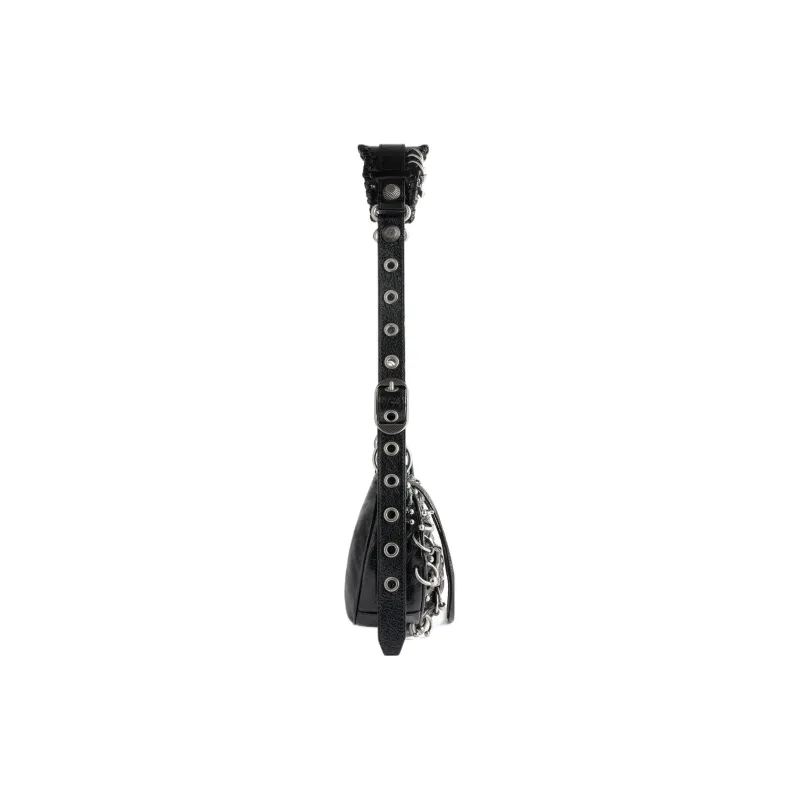 Balenciaga Le Cagole Xs Shoulder Bag With Piercing Black-2
