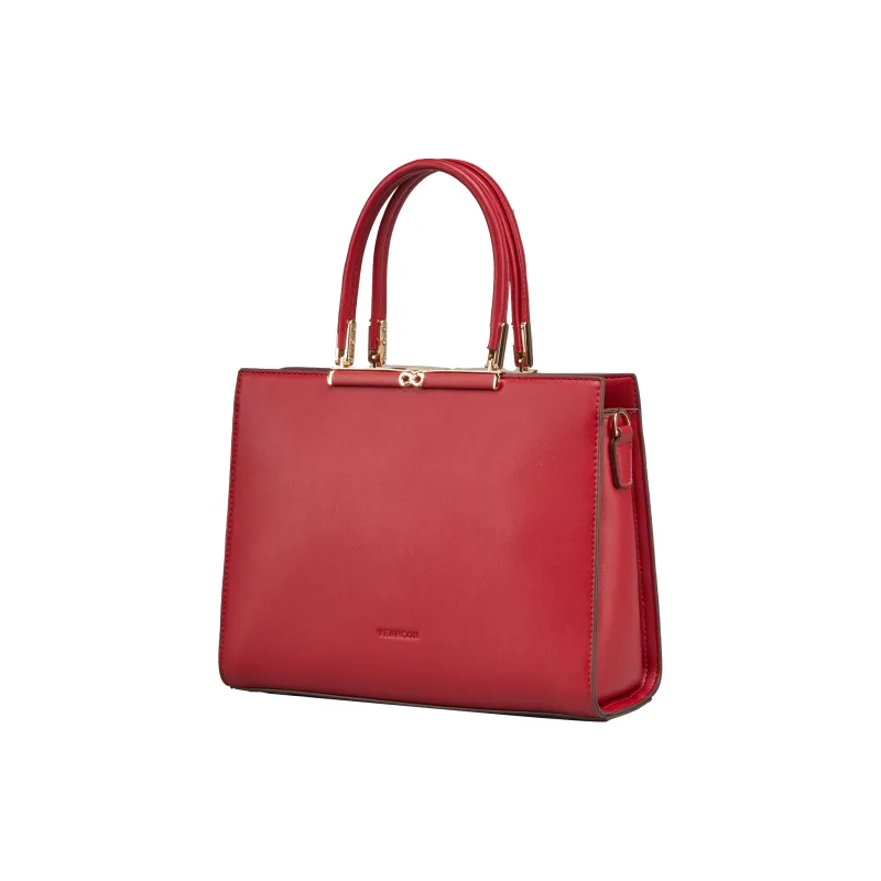 YEARCON Synthetic Leather Handbag Women's Burgundy-3