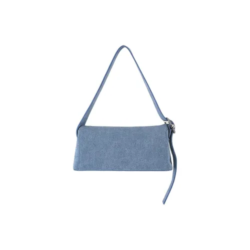 OSOI FOLDER BROT Genuine Leather Handbag Shoulder Bag Women's Denim Blue