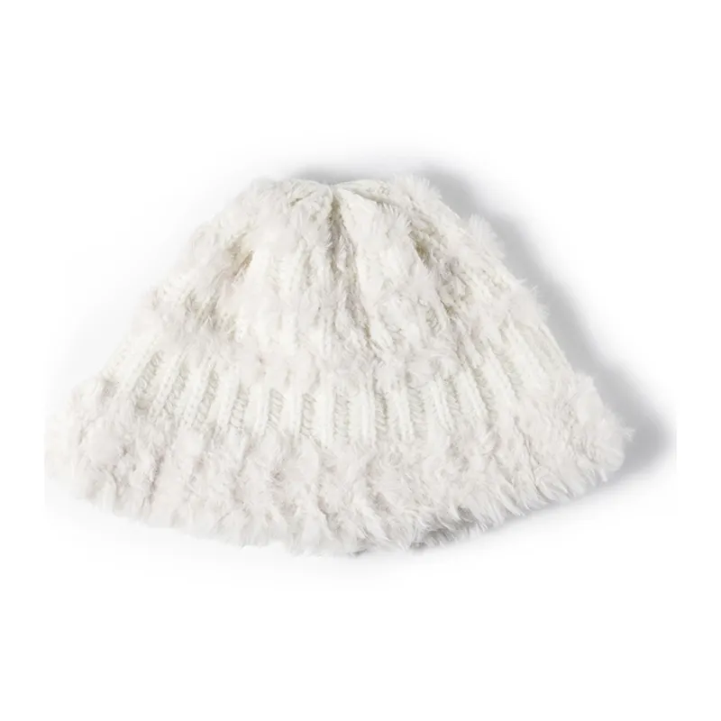 JW Faux Rabbit Fur Beanies Women's-0