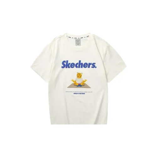 Skechers Funny Monster T-Shirts Unisex Marshmallow White