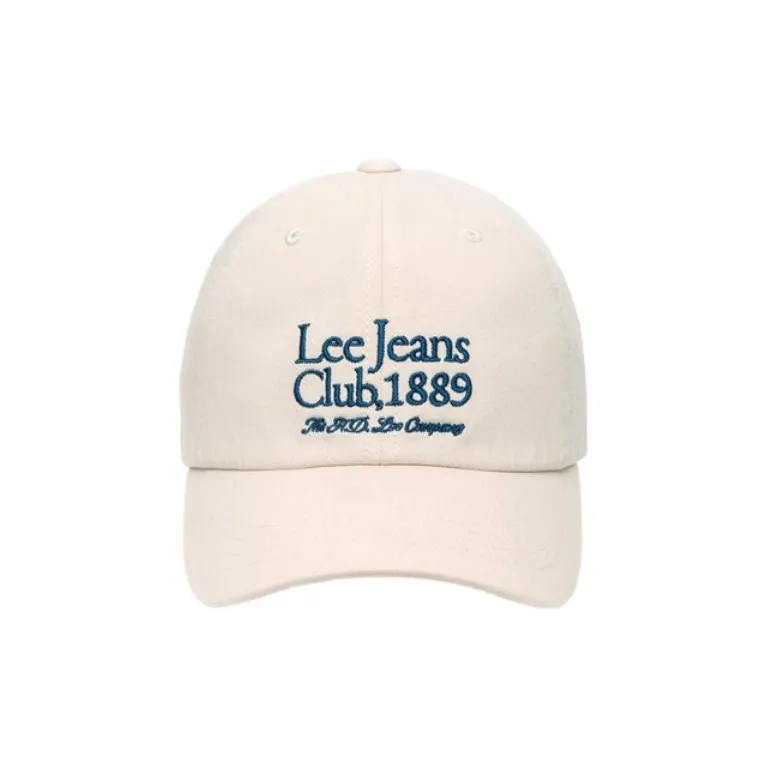 Lee Cotton Baseball Caps Unisex Beige-1