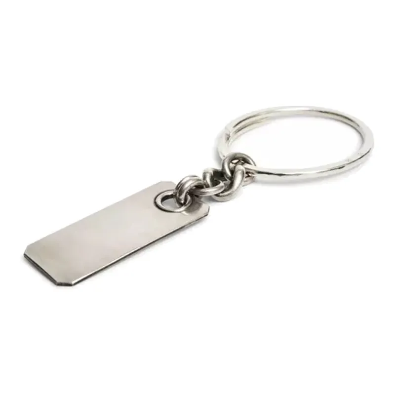 Werkstatt Munchen Sterling Silver Dog Tag Keyring-0