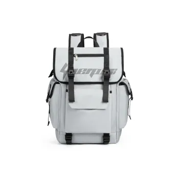 LOVERPUSS Polyester Mountaineering Travel Blue Ball Gym Bag Backpack Large Size Unisex Gray Black/Iridescent White