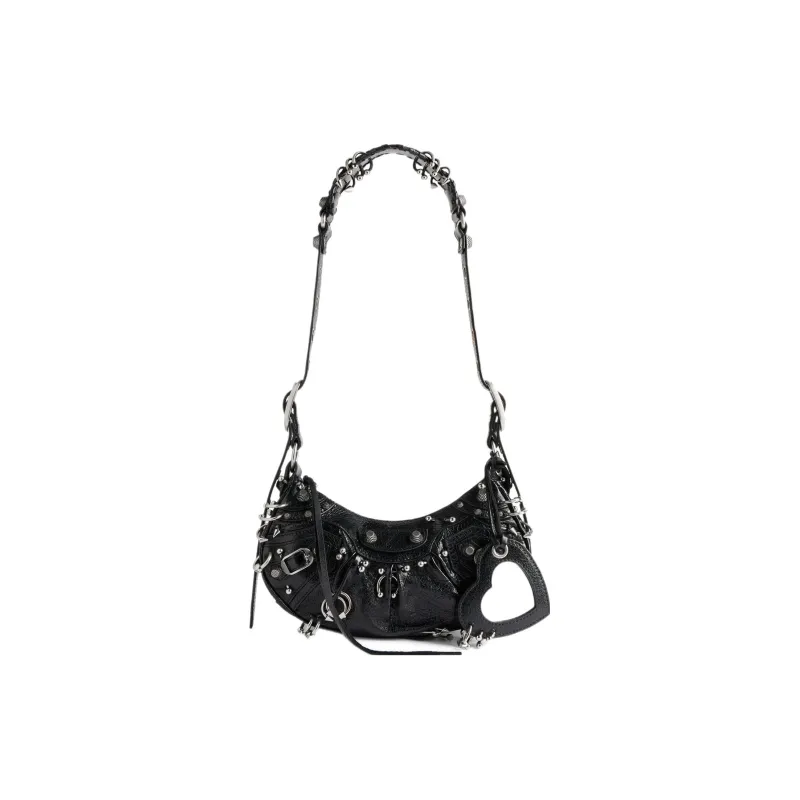 Balenciaga Le Cagole Xs Shoulder Bag With Piercing Black-0