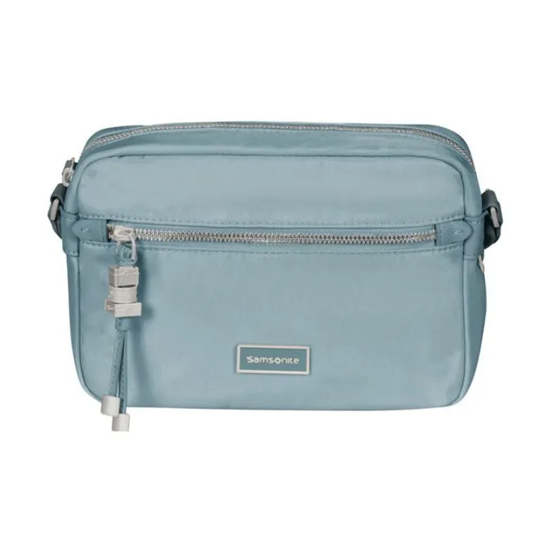 SAMSONITE Nylon Camera Bag Shoulder Bag Crossbody Bag Women's Gray Blue-0