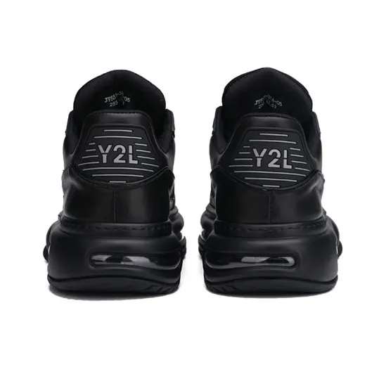 U7 Cushioning Anti-Slip And Wear-Resistant Height Increasing Mid-Top Casual Shoes Men's Black-3