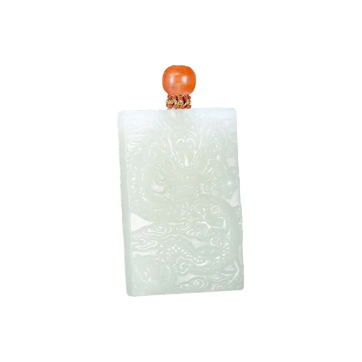 Jade Said Hetian Jade Pendants Men's Pale Greenish White Jade-0