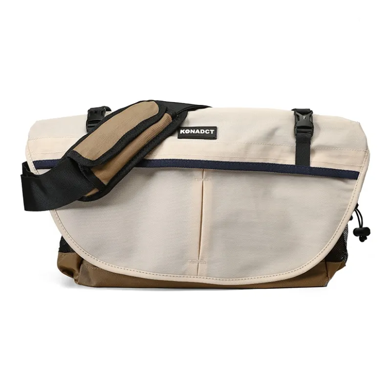 KONADCT Nylon Messenger Bag Commute Bag, Shoulder Bag, Crossbody Bag Large Size Unisex Khaki-1