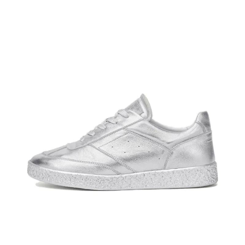 MM6 Maison Margiela Low Top Skateboard Shoes Men's Silver-0