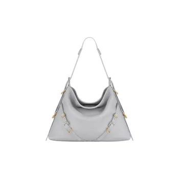 Givenchy Voyou Calfskin Handbag, Shoulder Bag Women's Light Gray
