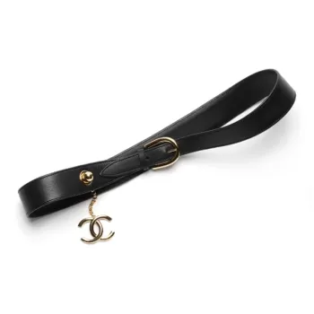 CHANEL 23 Fall And Winter New Coco Neige Collection Double C Logo Pin Buckle Leather Belts Women's Black