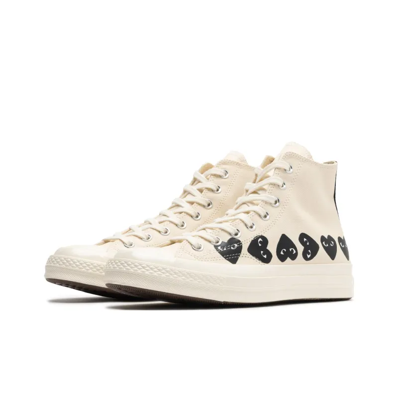 Converse Chuck Taylor All Star 70 Hi Comme Des Garcons PLAY Multi-Heart Milk-2