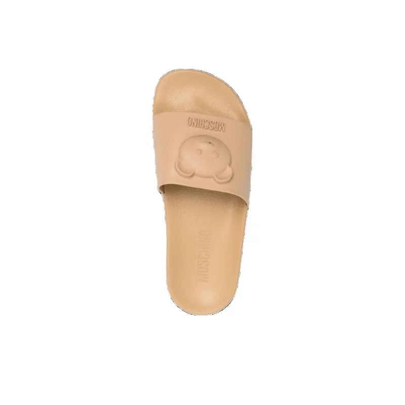 MOSCHINO Slide Slippers Women's Umber-3