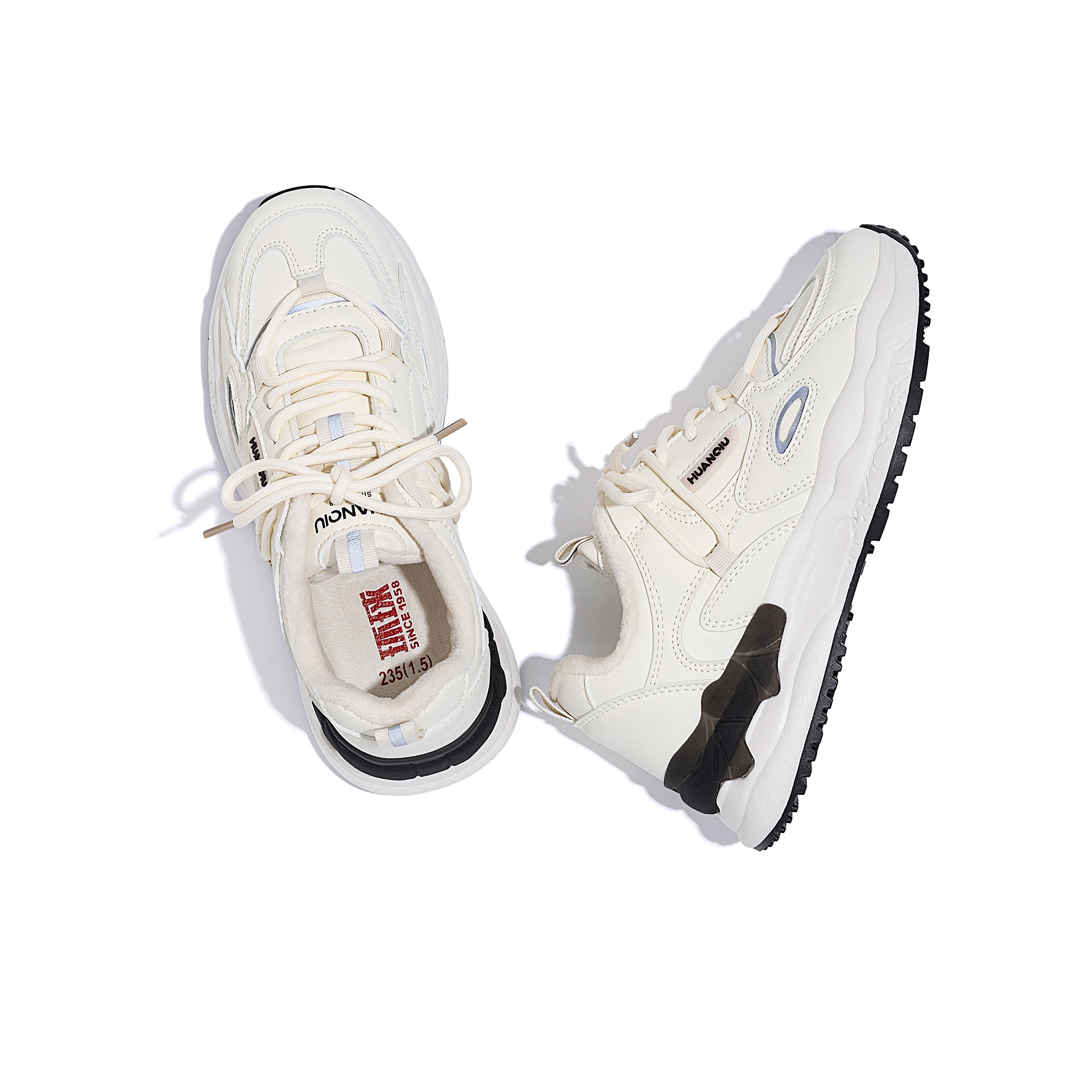 HUANQIU Casual Shoes Women's Low-Top Beige - POIZON