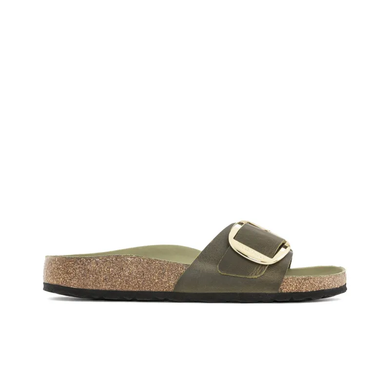 Birkenstock Madrid Big Buckle Slide Slippers Women's Olive Green Regular-1