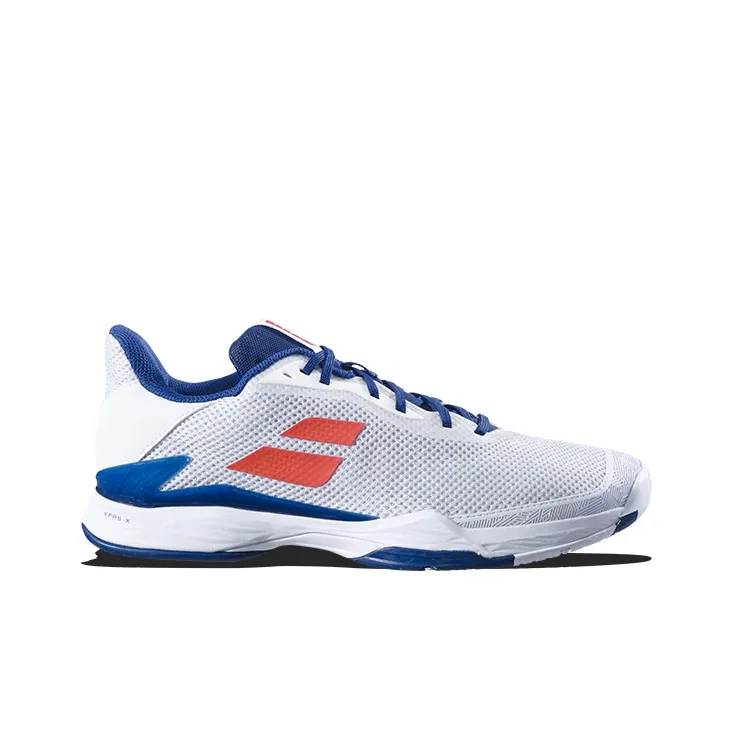 Babolat Anti-Slip Wear-Resistant Low-Top Tennis Shoes Men's White Blue-1