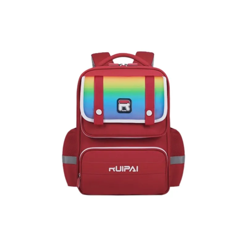 RUIPAI Lightweight Polyester Backpack Regular Unisex Red/Blue-3