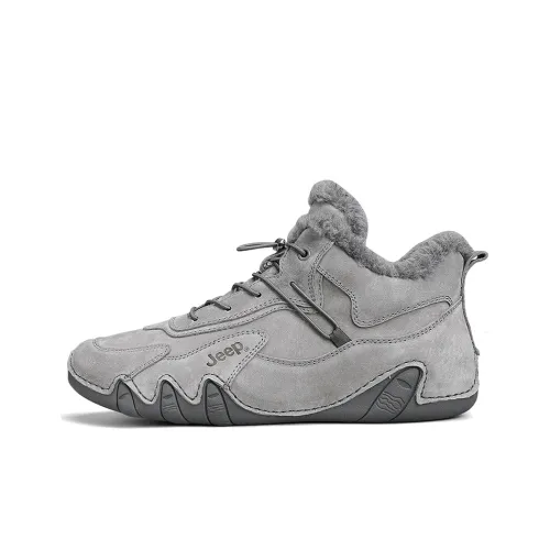 Jeep Warm And Wear Resistant Ankle Length Outdoor Boots Men's Gray