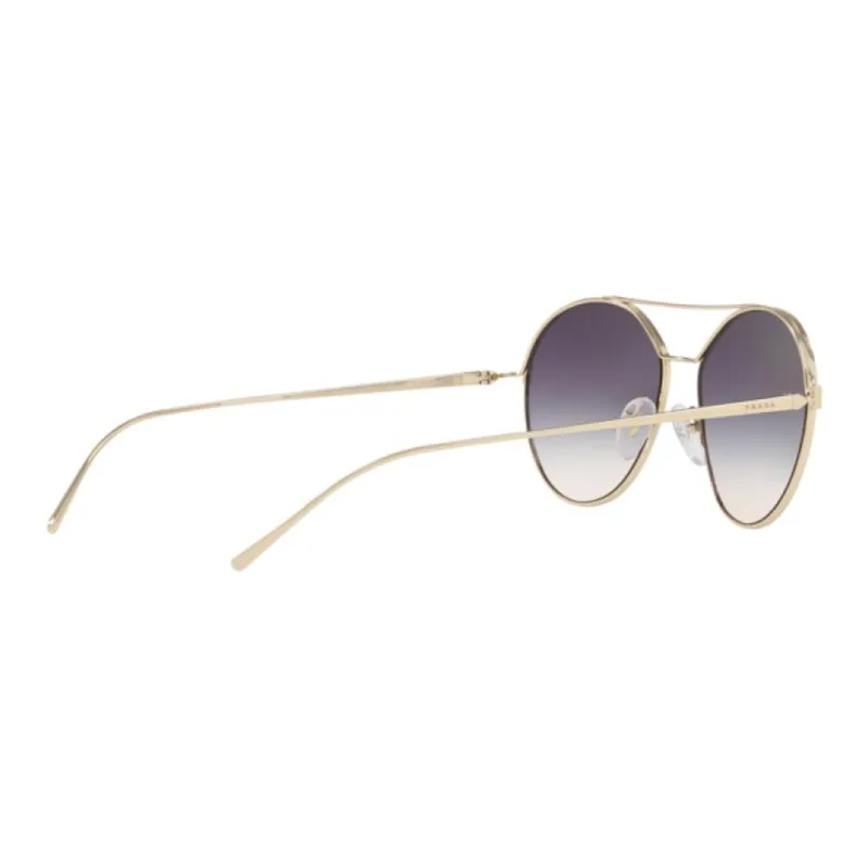 PRADA Metal Irregular Shape Sunglasses Unisex Gold-4